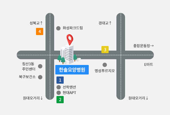한솔요양병원 오시는 길 약도